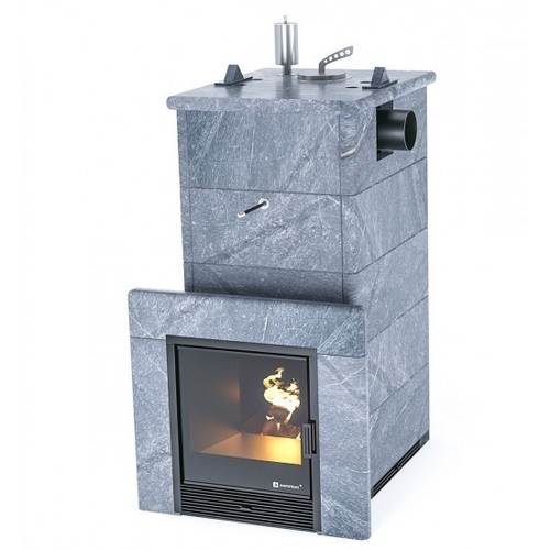 Банная печь ИзиСтим Сочи в полноценном кожухе с боковым подключением