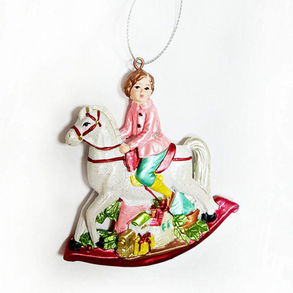 Ёлочное украшение Мальчик на лошади
