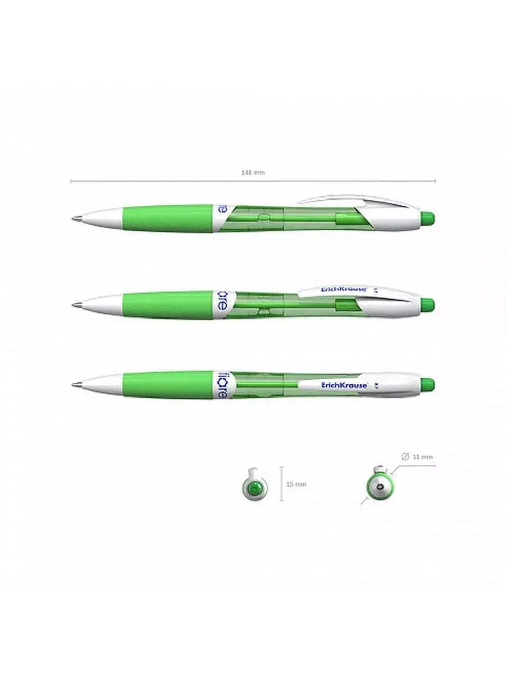 Ручка шариковая автоматическая FIORE синяя, 4 шт.