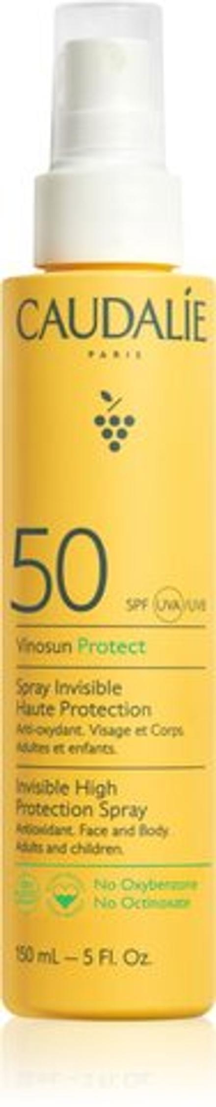 Caudalie Vinosun - невидимый солнцезащитный спрей SPF 50 /   150  ml  / GTIN 3522931003761