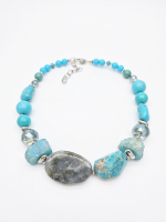 91003680 Колье Роман с камнем