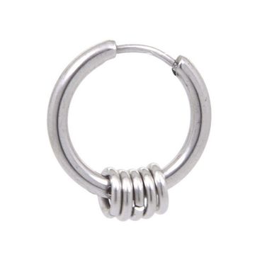 Серьга кольцо с колечками (2,5*19 мм)