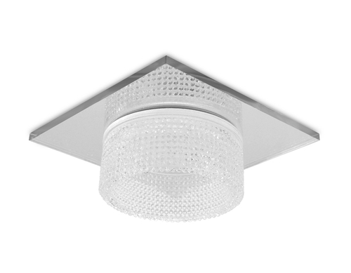 Встраиваемый точечный светильник TN355 CH/CL хром/прозрачный GU5.3+3W (LED WHITE) 95*95*45