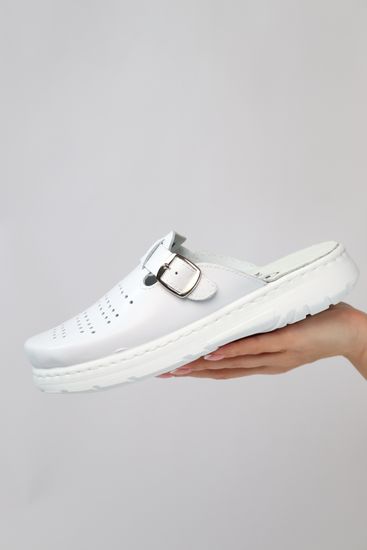 «307M» | Мужские тапочки-сабо (белый)