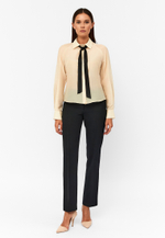 Блуза ORNELLA из итальянского батиста с шелком кремовая