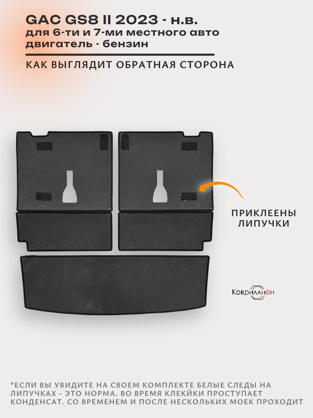 Коврики-трансформеры ЭВА в багажник для GAC GS8 II (23-н.в.)
