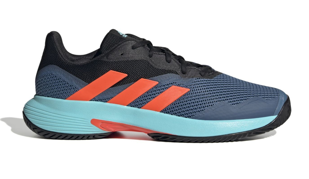 Мужские кроссовки теннисные Adidas CourtJam Control M - black/pulse aqua/altered blue