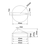 Пробка для ванны белая D45мм с метал. цепочкой 50см ПВХ