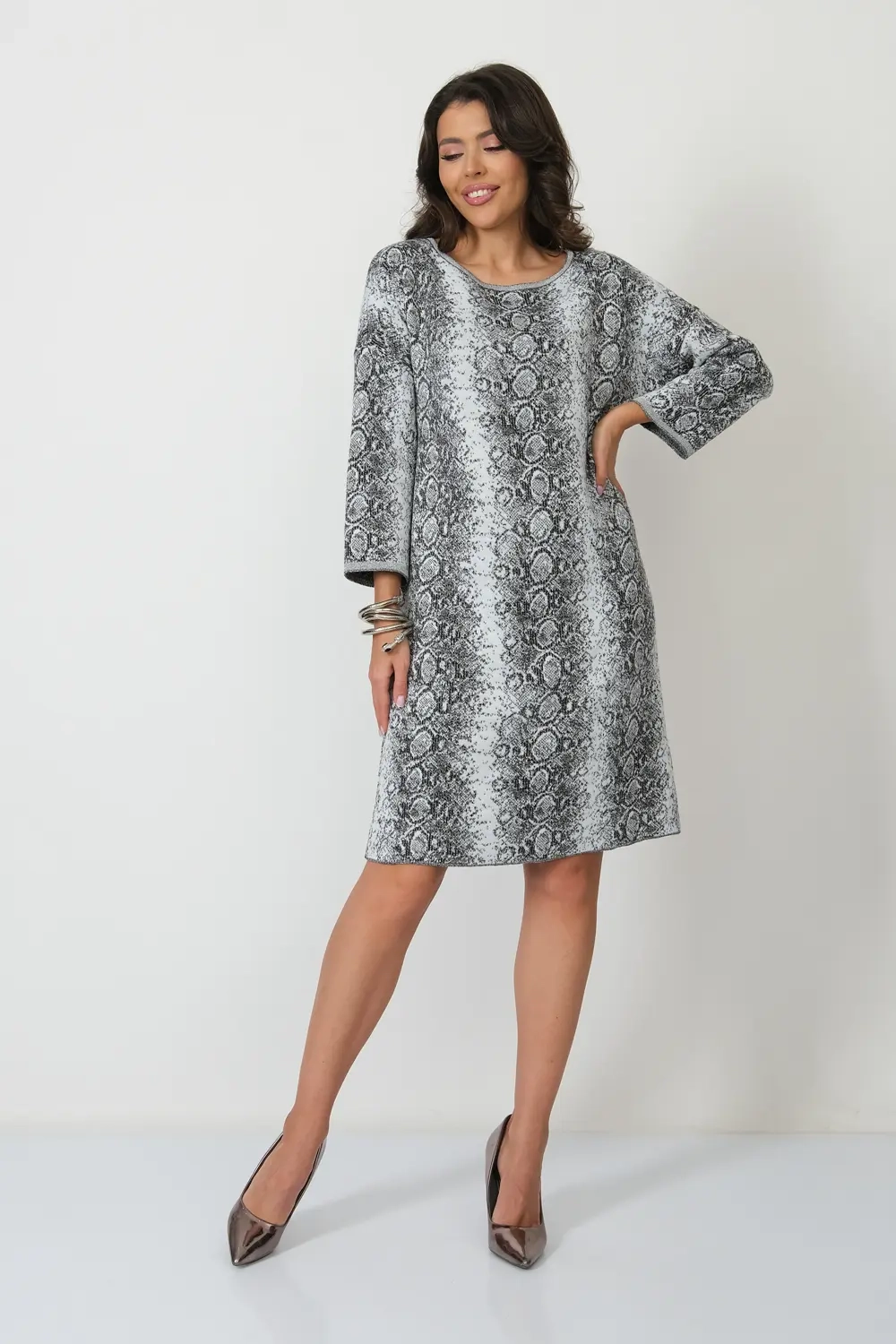 Платье М 3331/серый микс