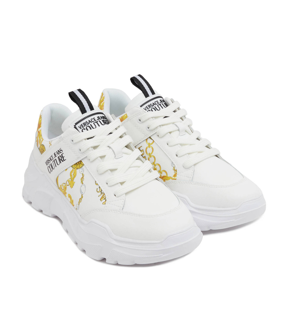 Кожаные кроссовки Versace Jeans Couture - белый(75YA3SC2ZP324)