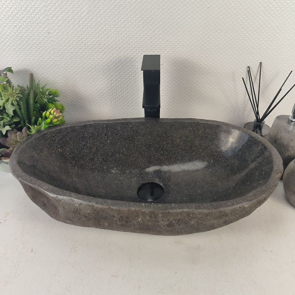 Раковина из речного камня RS-64962 60*33*15 0866