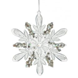 GAEM Украшение новогоднее "Снежинка", L12 W0,5 H14 см