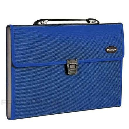 Папка-портфель Berlingo Standard, 13 отделений, 1000мкм, на замке, синяя