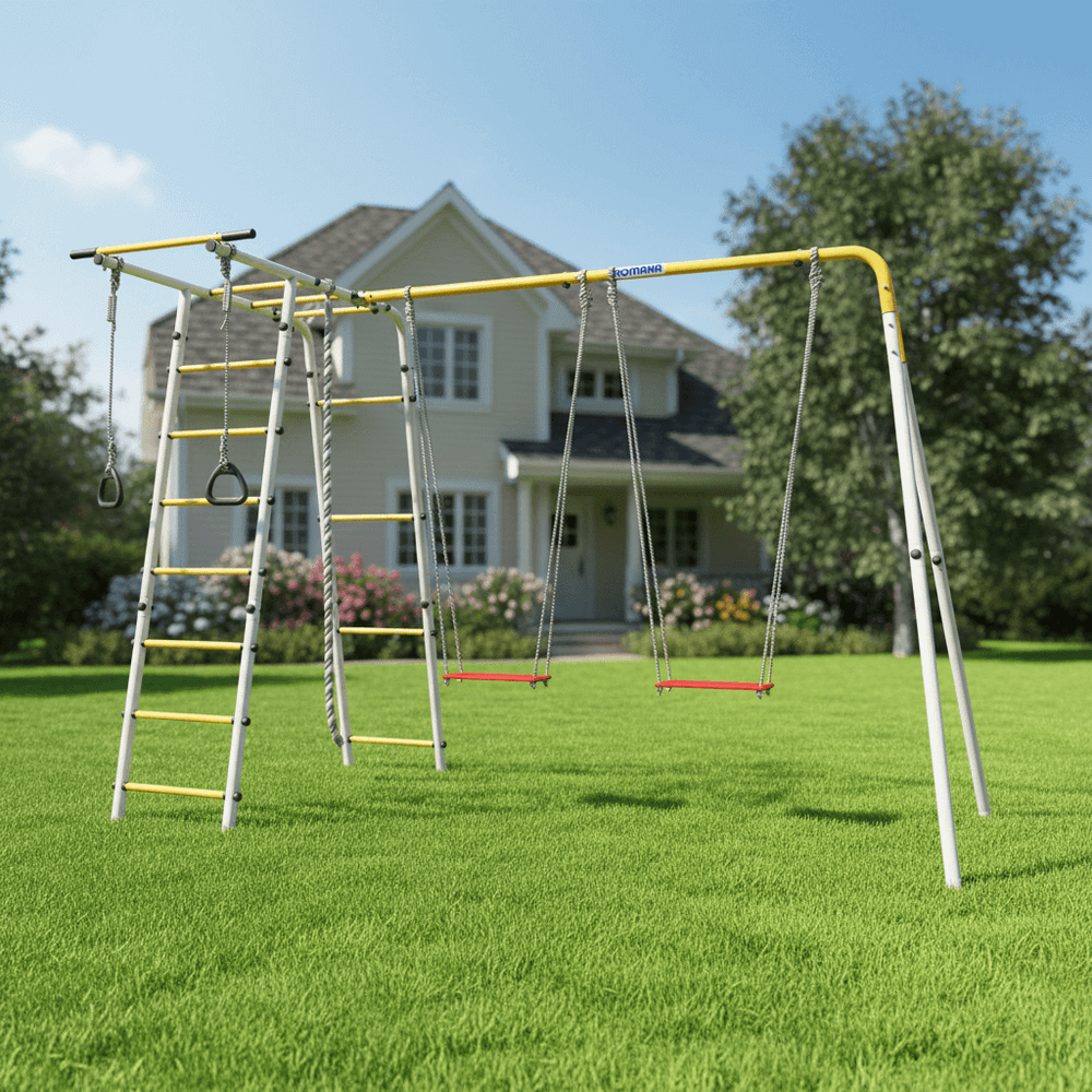 ROMANA Полянка Плюс 2 (желтый/серый) (с качелями Диск)