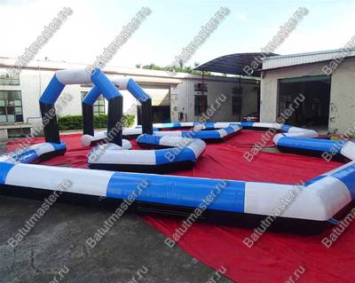 Надувная трасса "Опасный поворот", 18*15*2,5 м