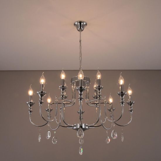 CL437221 Рига Хром Св-к Люстра