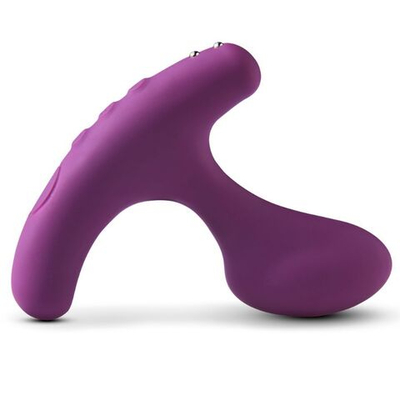 Фиолетовый универсальный вибратор Tilt - 12 см. (Цвет: фиолетовый)