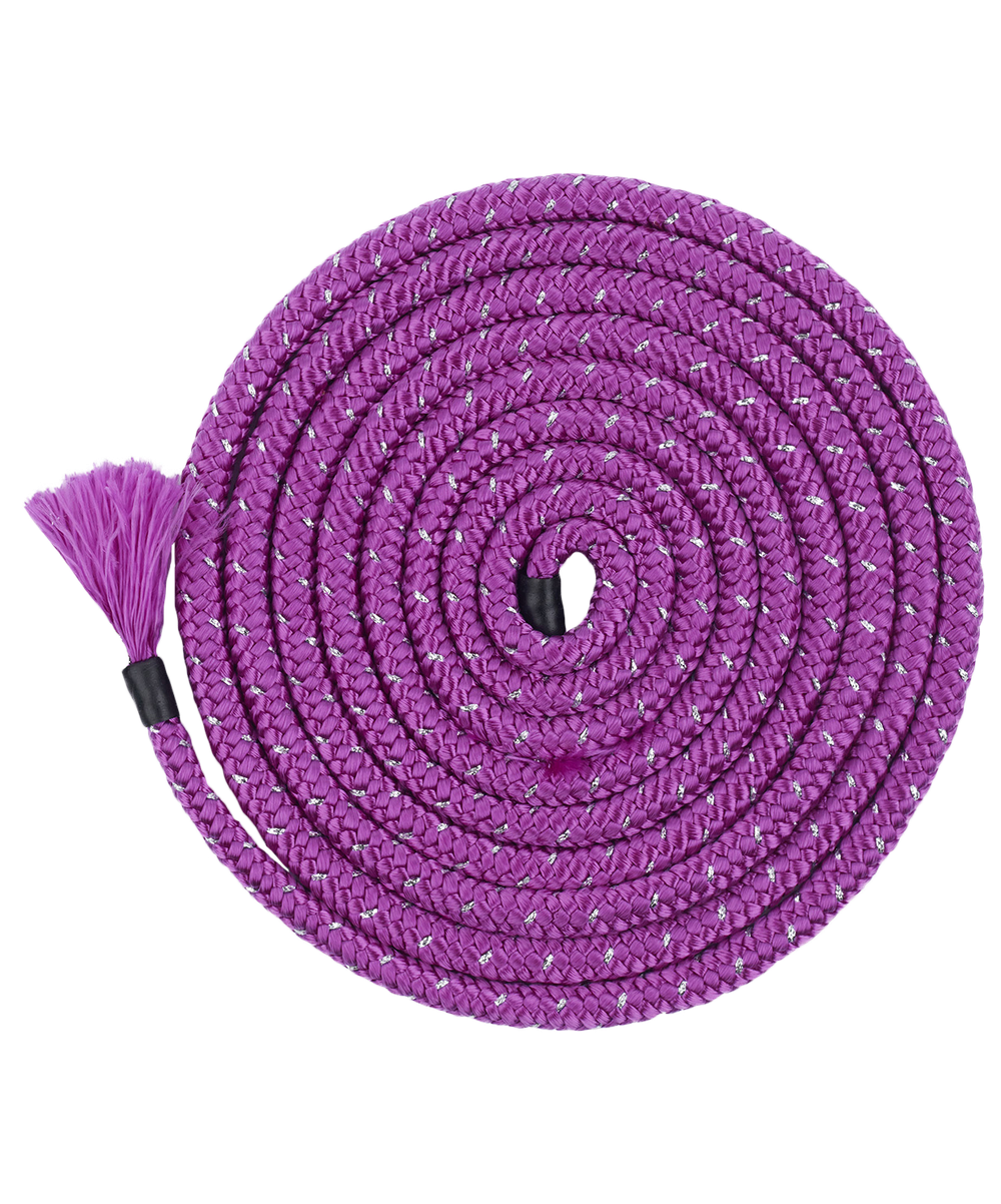 Нейлоновая скакалка для художественной гимнастики Cinderella Lurex Purple, 3м