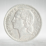 France, 5 Francs 1945, VF