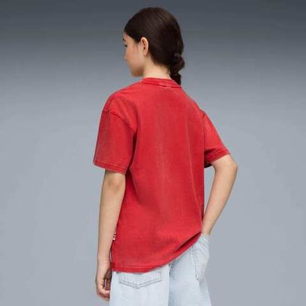 PUMA X SCUDERIA FERRARI ФУТБОЛКА С ИЗОБРАЖЕНИЕМ АВТОМОБИЛЯ SPORTSWEAR, КРАСНЫЙ