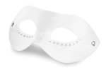 Белая кожаная маска со стразами Diamond Mask