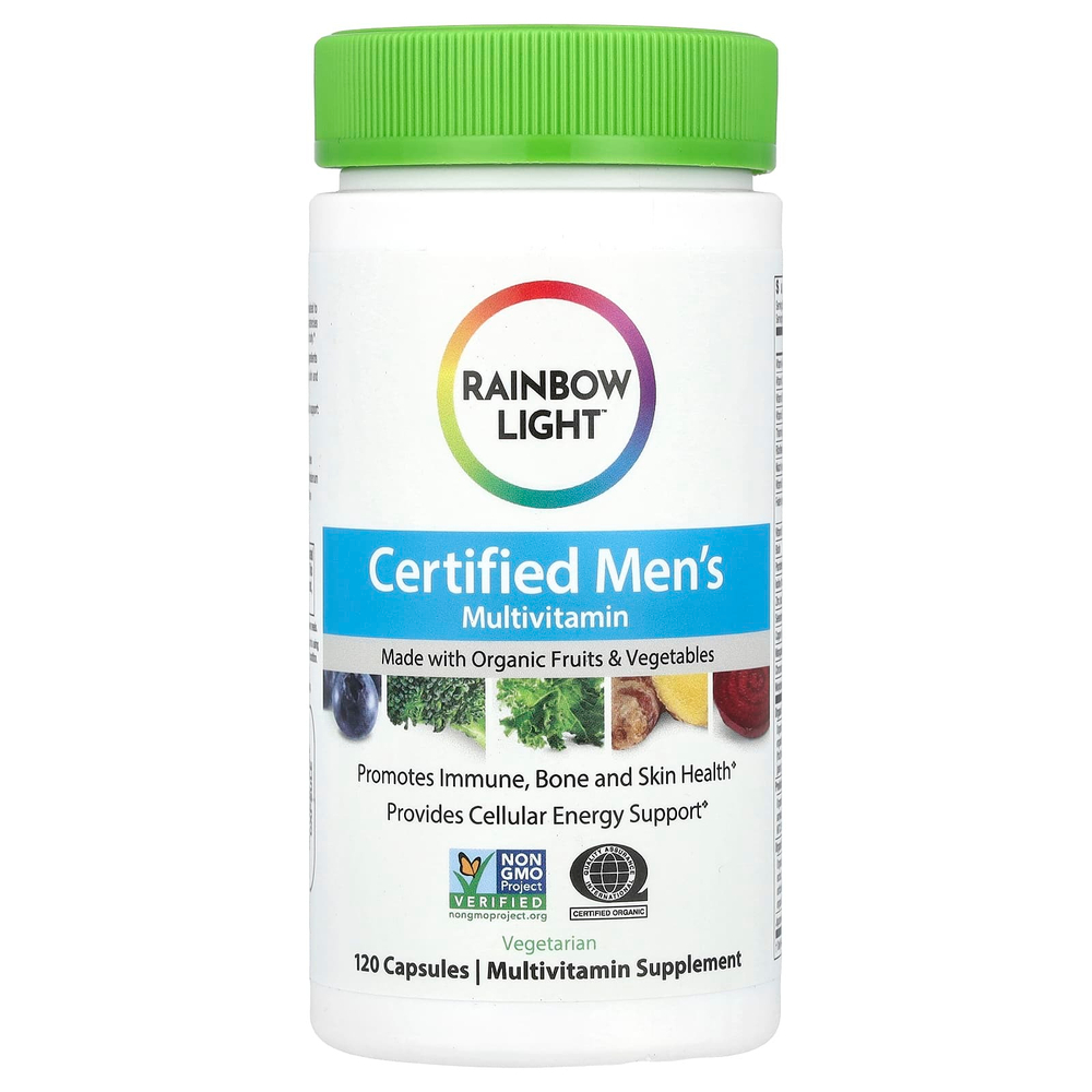 Rainbow Light, Сертифицированные мультивитамины для мужчин, 120 капсул