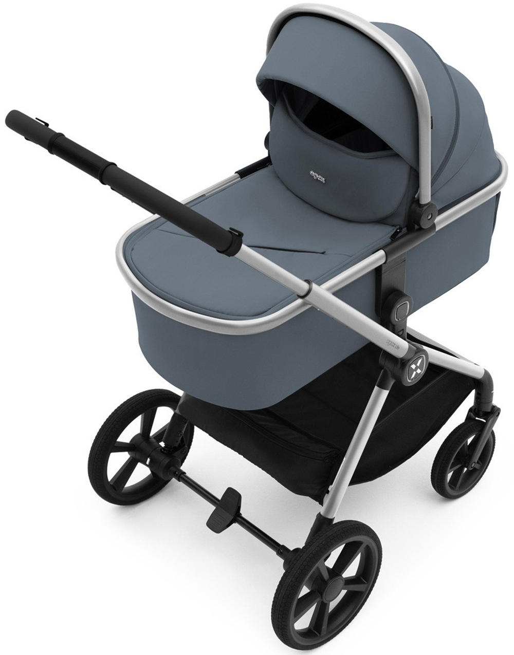 Коляска Agex Life 3 в 1 хромированная рама с автокреслом i-Team ATG080 Grey ALG590 Chrome Grey (Серый)