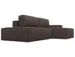 Диван угловой Прага модерн правый угол, Амур 05 коричневый, Рогожка, 124850