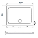 Душевой поддон из искусственного камня Ravak Gigant Pro Chrome 120x90 XA04G701010 Белый
