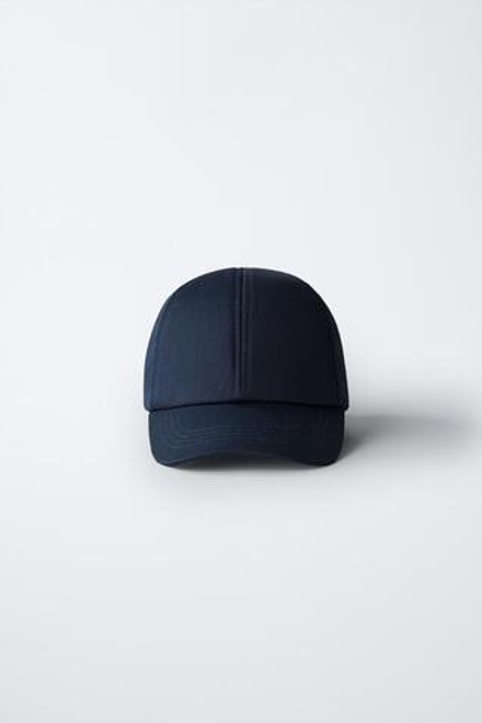ZARA ОДНОТОННАЯ КЕПКА, СИНИЙ
