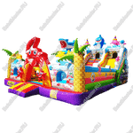 Коммерческий надувной батут "На морском дне" 12х7х6,5 м из двух модулей