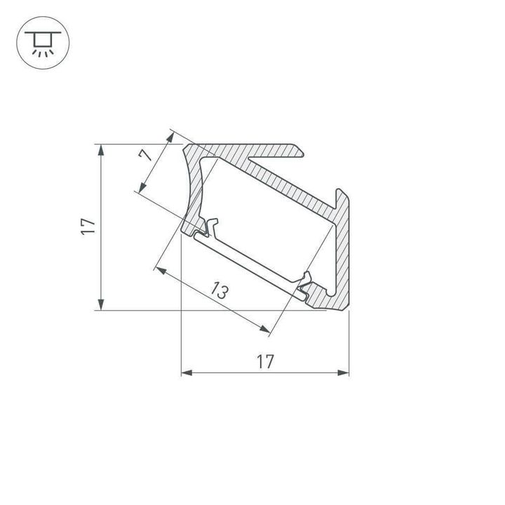 Профиль Arlight ALM-V60-2000 ANOD Black 026694