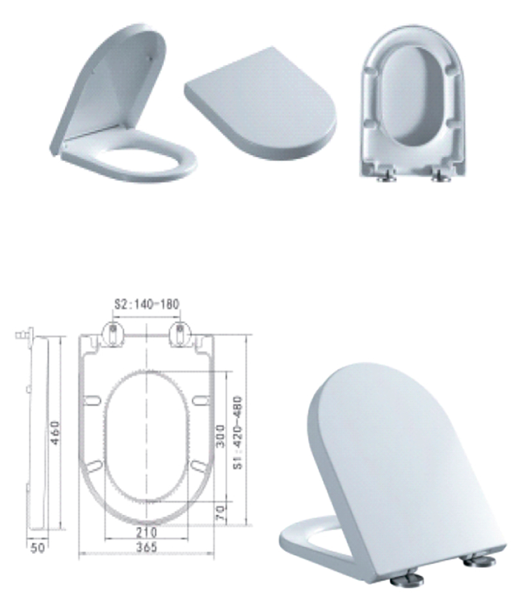 Крышка для унитаза с МИКРОЛИФТОМ (БЕЛЫЙ, д.460мм*ш.365мм) GANZER  (8/1шт)