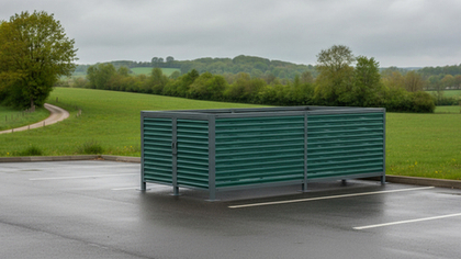 Контейнерная из штакетника SK00003