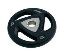 Диск олимпийский полиуретановый 10 кг OKPRO серый лого