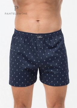 Трусы мужские семейные для больших мужчин Pantelemone PMBB-443, геометрия темный деним