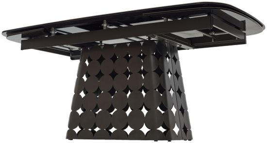 Стол MAGNUS 180 KL-80 Серый мрамор, итальянская керамика / Темно-серый каркас