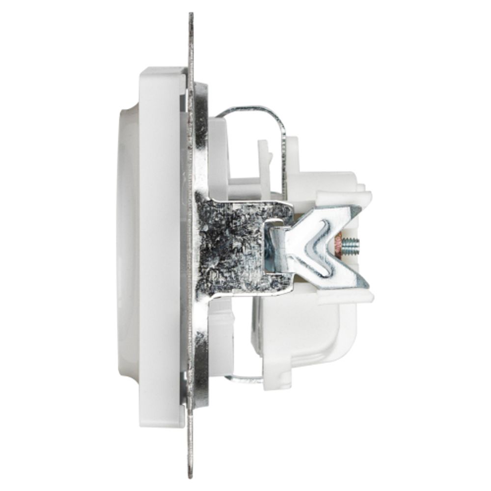 Розетка Intro Accent 6-202-01 2P+E Schuko, 16А-250В, IP20, СУ, AL/CU, белый | Intro