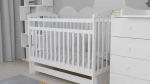 Кроватка для новорождённых Incanto PALI с мишкой, с универсальным маятником, без ящика, цвет белый