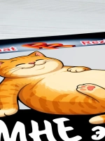 Наклейка - На люк ДТ Дизельное топливо Сытый кот