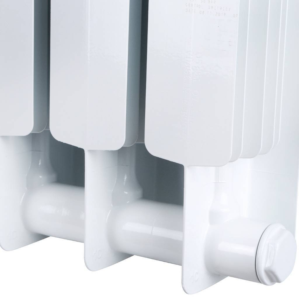 STOUT Space 500 9 секции радиатор биметаллический нижнее правое подключение RAL9016