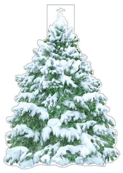 Плакат вырубной А3 двухсторонний "Ель зимняя" (Сфера)