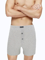Хлопковые мужские трусы-боксеры с рисунком-сеткой (Размер: M)
