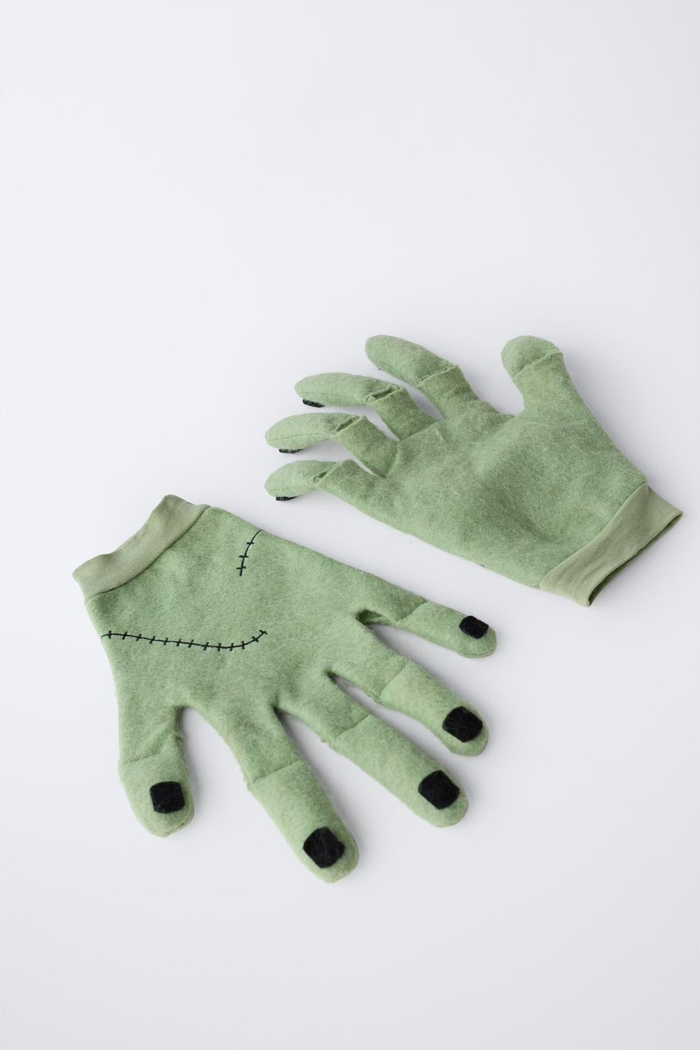 ZARA ПЕРЧАТКИ КОСТЮМ ФРАНКЕНШТЕЙНА, ЗЕЛЕНЫЙ