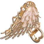 Заколка - краб для волос на блистере «LAVITA», крылышко, цвет серебро и золото, 6,3*4см