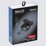 Наушники WALKER WTS-11, сенс. управление, независ. работа наушников, цифр. индикатор заряд, черные