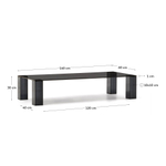 Журнальный столик Adularia из стекла темно-серого цвета 140 x 60
