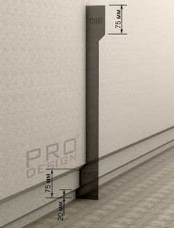 Шаблон для монтажа теневого плинтуса, 500x5x50/60 мм