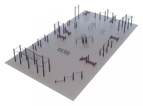 Проект Парковая площадка для Воркаут и ГТО 4-3 (25 x 14 м)