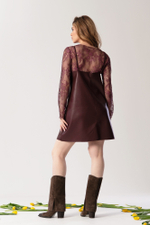 Платье экокожа